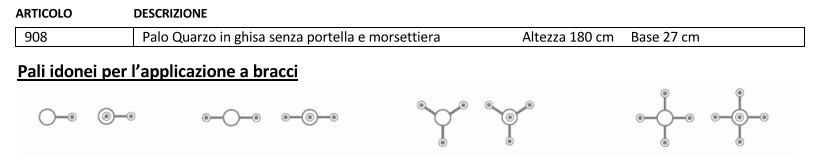 Palo per illuminazione stradale Quarzo in ghisa