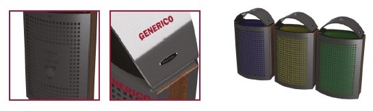Particolare cestino stradale Maglie