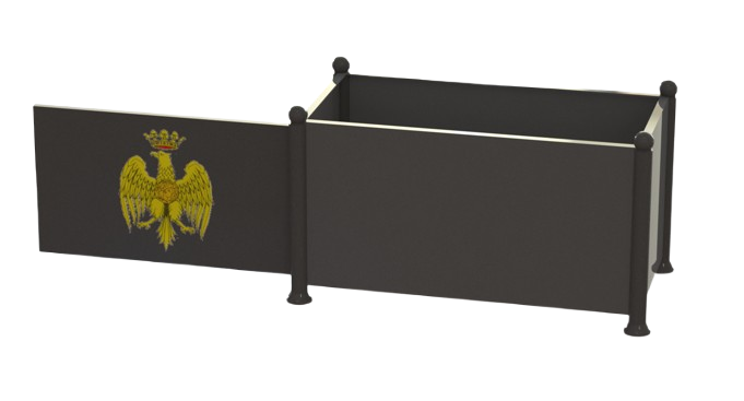 Barriere mobile stradale con fioriera modello Olympia 105 ELUX