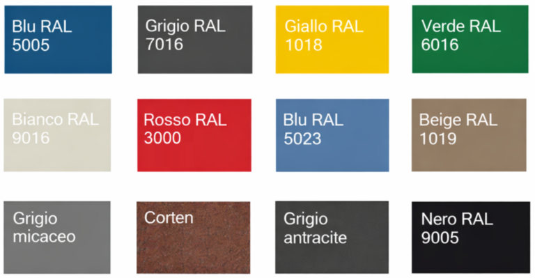 Colori testurizzati arredo urbano Elux