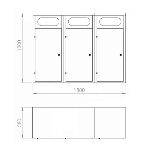 Copri contenitore 087 x 240 lt triplo