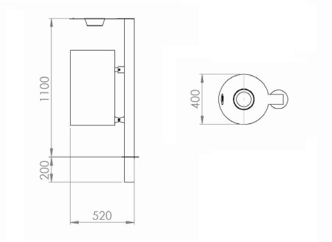 Cestino arredo urbano stradale per arredo urbano Simply palo