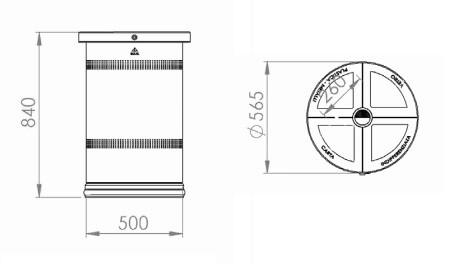 Arredo urbano cestino Raccolta differenziata modello Taranto