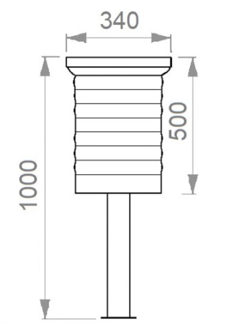 Cestino per la raccolta dei rifiuti anti bomba modello Aprilia 4011/AT ELUX