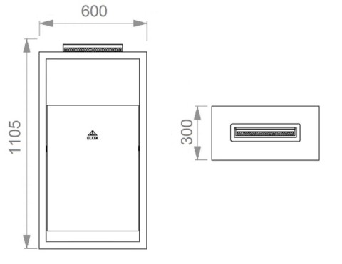 Disegno tecnico cestino Cosenza