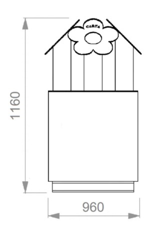 Cestino stradale per arredo urbano Friuli