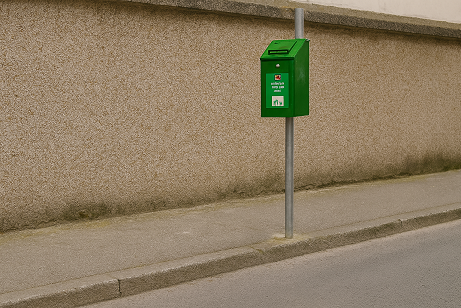 Cestino per deiezioni canine da palo modello Dog 696/P ELUX