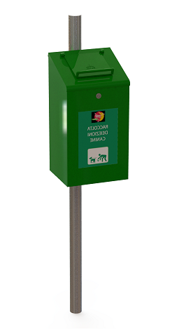 Cestino per deiezioni canine da palo modello Dog 696P ELUX