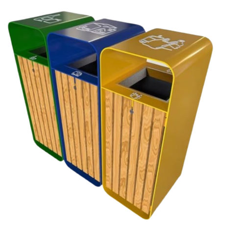 Cestino stradale raccolta differenziata modello Soave 637/3C ELUX