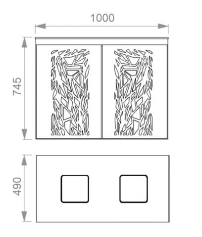 Cestino arredo urbano raccolta differenziata San Vito