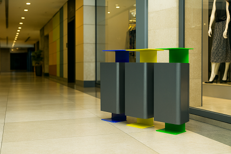 Cestino stradale 60 litri modello Como 667/CP con posacenere ELUX