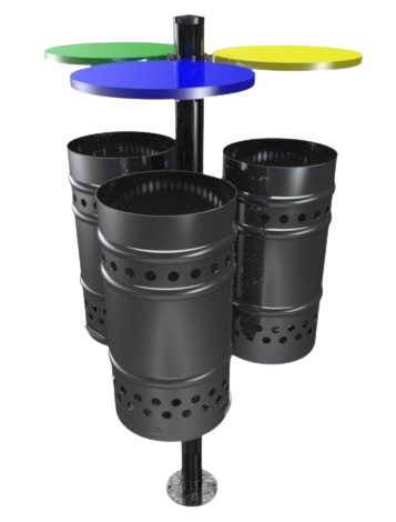 Cestino stradale per raccolta differenziata modello Libertino 6363CP ELUX