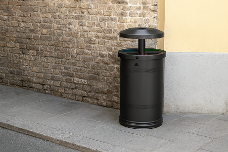 Cestino stradale per raccolta differenziata modello Tris 640/4CP ELUX