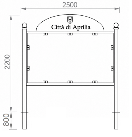 Disegno Bacheca per affissioni modello Lounge 416 ELUX
