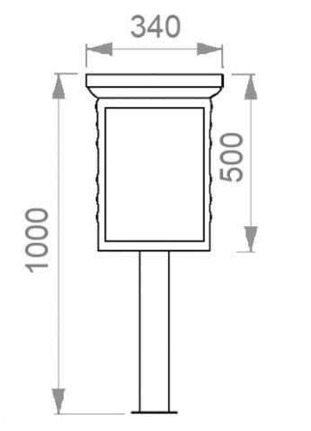 Disegno tecnico cestino Aprilia AT