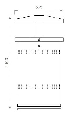 Cestino stradale raccolta differenziata modello Tris