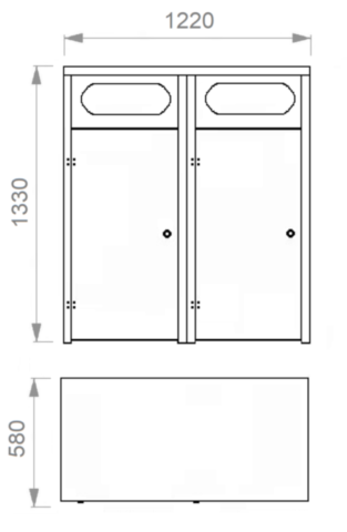 Copri contenitore 087 x 240 lt singolo e doppio
