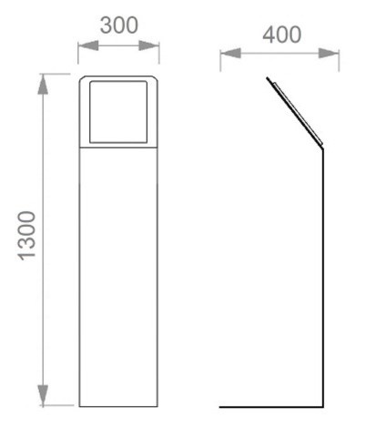 Disegno tecnico leggio Stradale Modello Aspen 155 ELUX