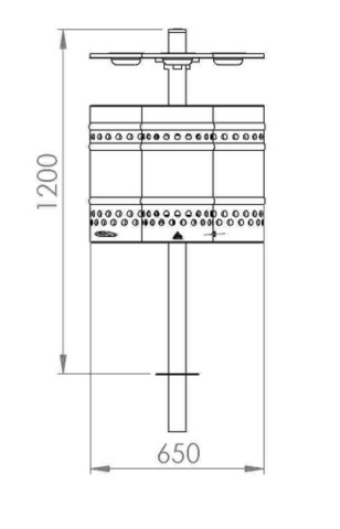 estino raccolta dei rifiuti anti bomba modello Libertino 636/AT