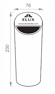 Disegno tecnico posacenere stradale da palo modello Fano