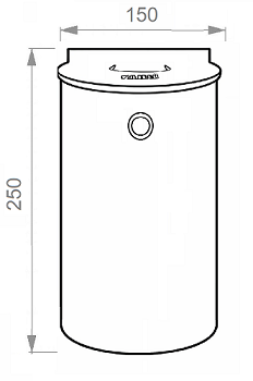Disegno tecnico posacenere stradale da palo modello Bolt