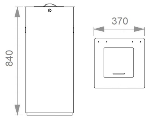 Cestino stradale per raccolta dei farmaci scaduti