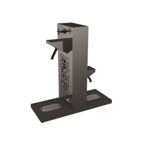 Fillico 233 Fontana stradale in acciaio inox decorata