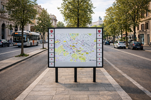 Installazione Cartellone stradale modello Fiuggi 153 ELUX 