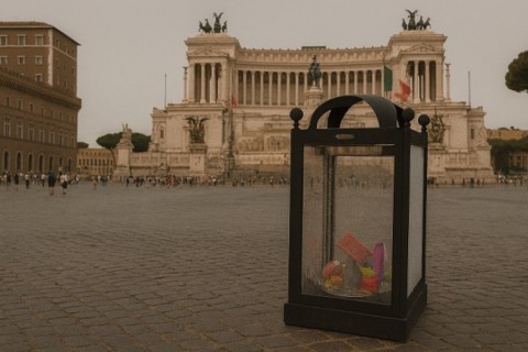 Cestino per la raccolta dei rifiuti anti bomba modello Trentino 612AT ELUX