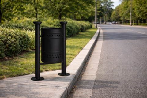 Cestino stradale 60 litri modello Dondolo 699/2P con posacenere ELUX