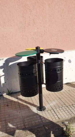 installazione cestino raccolta differenziata Libertino a 3 