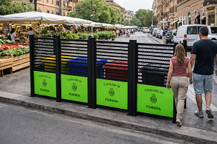 Installazione Mascheratura stradale per bidoni carrellati Elite 071 ELUX