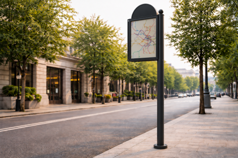 Installazione palina fermata Bus 150 Elux