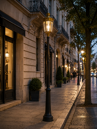 Lanterna in ottone pubblica illuminazione LED Reginetta