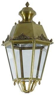 Lanterna in ottone esagonale Giamaica portata Elux