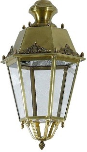 Lanterna in ottone esagonale Giamaica Sospensione Elux