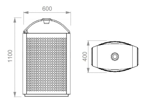 Disegno tecnico cestino Maglie