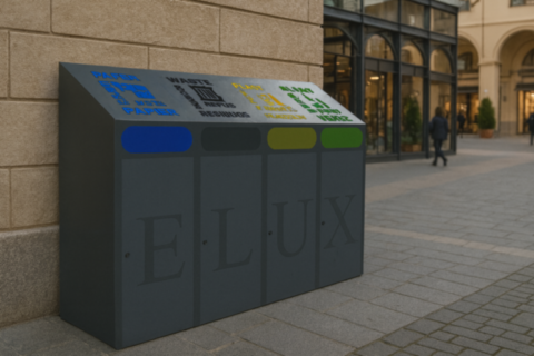 Mascheratura copri bidoni arredo urbano raccolta differenziata Pescara