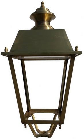 Lanterna classica stradale ottone Novara testa palo