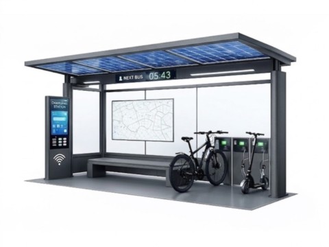 Pensilina fermata autobus smart