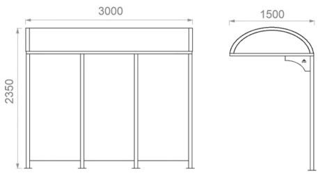 Pensilina attesa autobus Genova applique