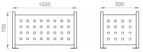 Scheda tecnica Fioriera stradale in acciaio Iris 103 ELUX
