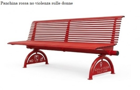 seduta pubblica rossa no violenza sulle donne Elux